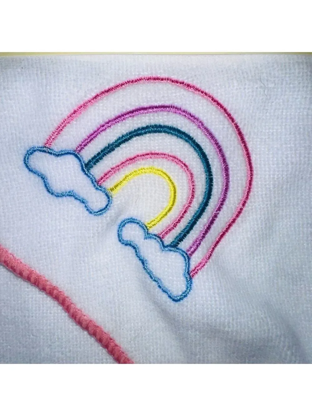 NIP Angel Of Mine Baby / Infant Hooded Towel Rainbow/Moon Design Bundle Of 2